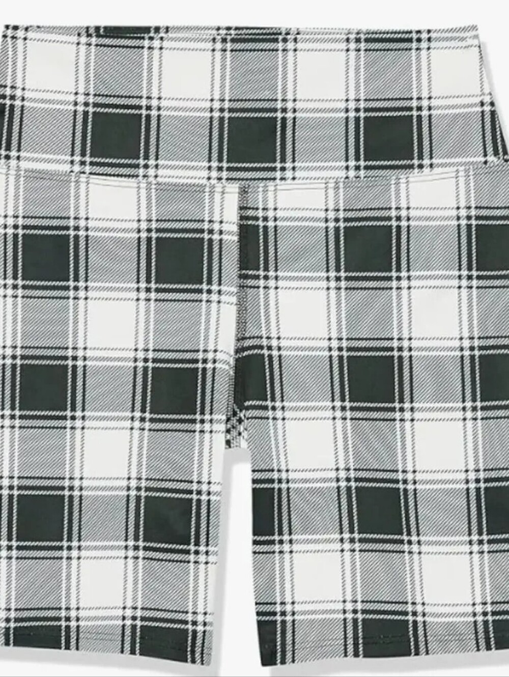 EleVen by Venus Williams Black & White Plaid Bike Shorts